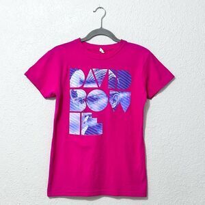 David Bowie short sleeve shirt pink size large